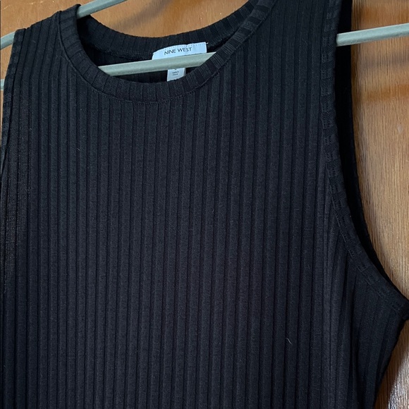 Nine West Black Ribbed Midi Dress - Picture 3 of 3